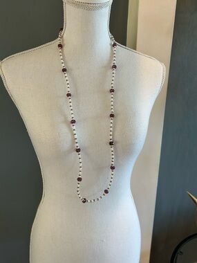 Vintage Purple Beaded Necklace
